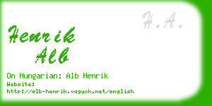 henrik alb business card